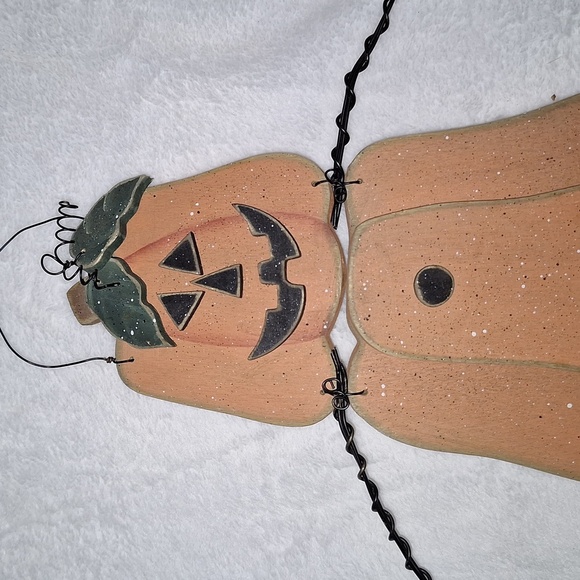 Vintage-Style Autumn Greeting PUMPKIN MAN Wall Hanging - Picture 6 of 6